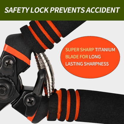 Gardening pruning shears, premium gardening pruning shears as sharp as a razor, heavy-duty gardening scissors — they can perfectly cut through anything in your yard.