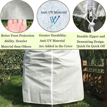 Plant Covers Freeze Protection 3 Packs 45" x40" 2.2oz Tree Covers Frost Plant Covers Freeze Cloth for Outdoor Plants with Zipper Drawstring