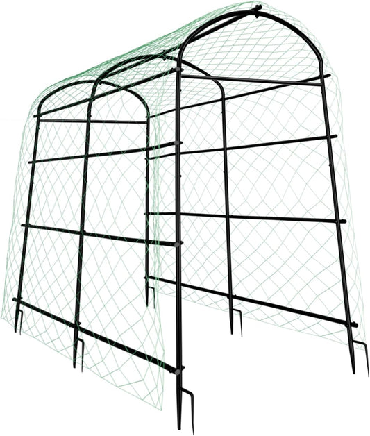 unho Garden Arch Trellis,7.2FT Extra Tall Polyethylene-Coated Stainless Steel Garden Trellis for