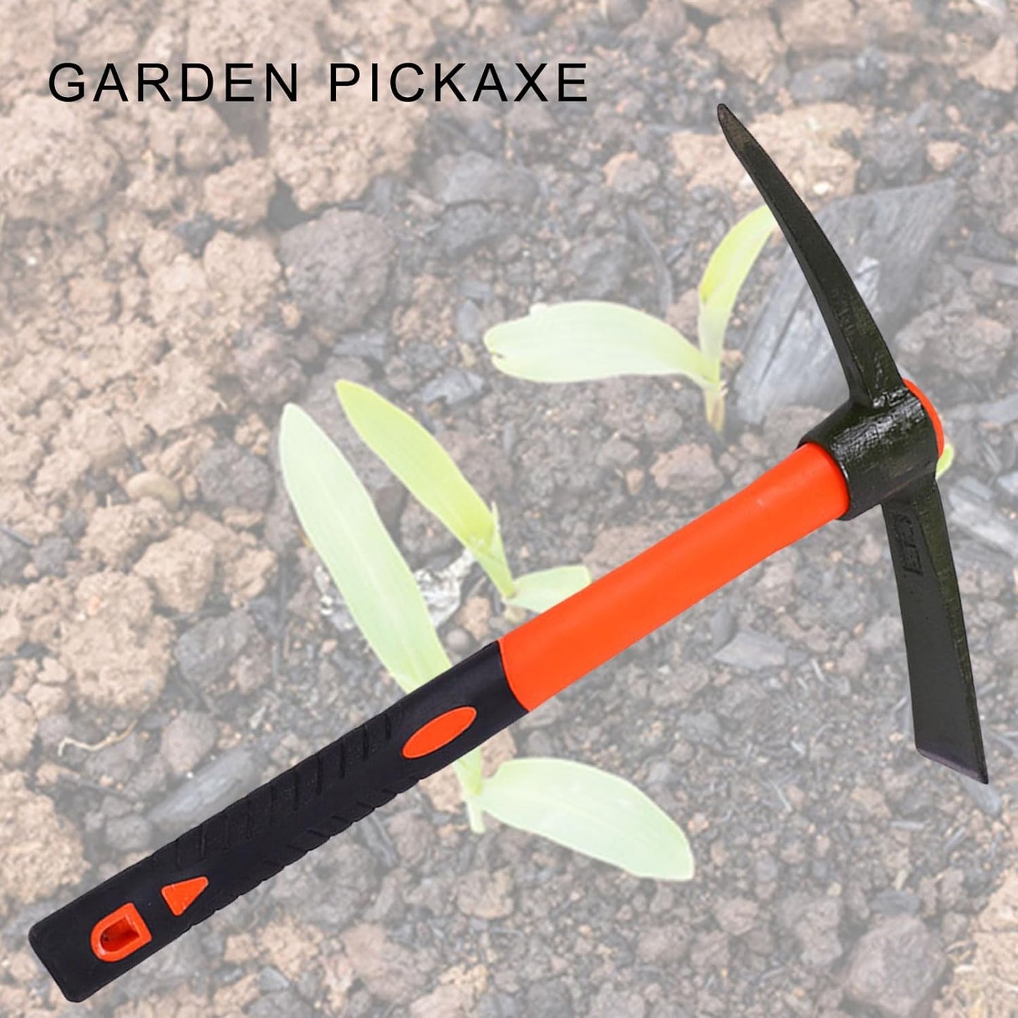 Heavy Duty Miniature Pick Mattock With Fiberglass Handle Garden Hand Tool For Gardening Digging & Camping Landscaping Pick Mattock