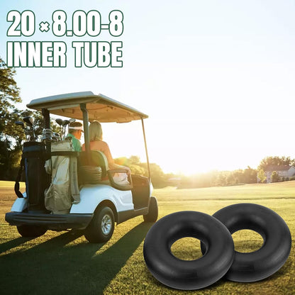 20x8.00-8 Inner Tube 20x10-8, 20x8-8, 20x10.00-8 Replacement Tire Tubes with Straight Valve Stem (2-Pack) - for Mower, Tractor, Golf Cart, ATVs