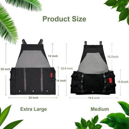 Extra Size Gardening Apron Waterproof Cross Back Apron Women, 600D Polyester Heavy Duty Men Apron Harvest Bag
