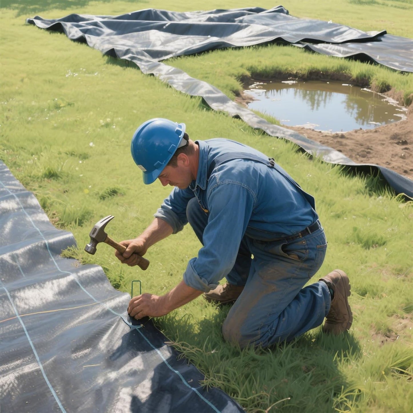 100Pcs Metal Garden Landscape Stakes 6 Inch Landscape Staples,Green Baked Enamel U Stakes for Ground for Weed Barrier,Outdoor Decoration,Tarps,Irrigation Pipes Fixed
