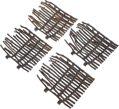 4PCS Miniature Garden Fence Fairy Garden Accessories for Dollhouse DIY Landscape Decoration Lightweight and Portable for Architectural Models and Scenic Designs