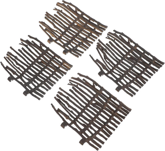 4PCS Miniature Garden Fence Fairy Garden Accessories for Dollhouse DIY Landscape Decoration Lightweight and Portable for Architectural Models and Scenic Designs