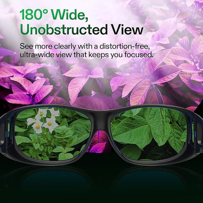 VIVOSUN Grow Room Glasses, Indoor Hydroponics LED Grow Light Glasses, Anti-UV Glasse for Visual Eye Protection, 2pcs