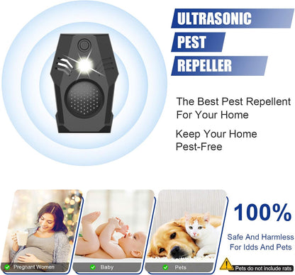 Superior Squirrel Repeller, Ultrasonic Squirrel Mouse Repellent Plug in, Electronic Rat Repeller, Repel Rodents, Mice, Rats, Squirrels, Black