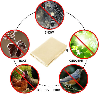 Homimp Plant Covers Freeze Protection, 4 Pack Frost Covers with Zipper Drawstring (31.5" x 47.3") Plant Protection Cover Bags for Outdoor Winter Frost Cold Weather Shrubs Trees Jacket Covers(Yellow)