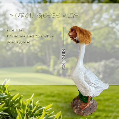 Porch Goose Wigs, Porch Goose Outfits Lawn Goose Statue Accessories for Outdoor Garden Patio Yard Goosey Decor （Style 7）