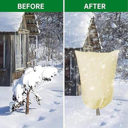 Frost Cloths for Outdoor Plants, 86" X 94" Plant Covers for Winter, 2 Packs Frost Blankets for Outdoor Plants, Frost Cover with Zipper Drawstring | Plant Covers Freeze Protection