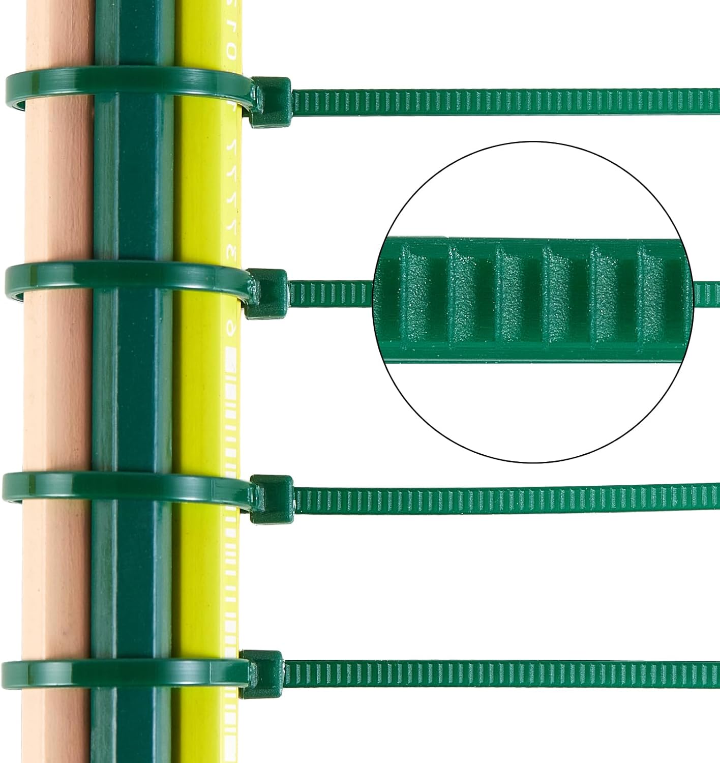 4 inch 3mm Dark Green Nylon Garden Cable Zip Ties Self Locking Cable Ties Twist Ties, Multi-Purpose Cable Tie (200 Pcs) Decoration Tie Wraps for Christmas Tree