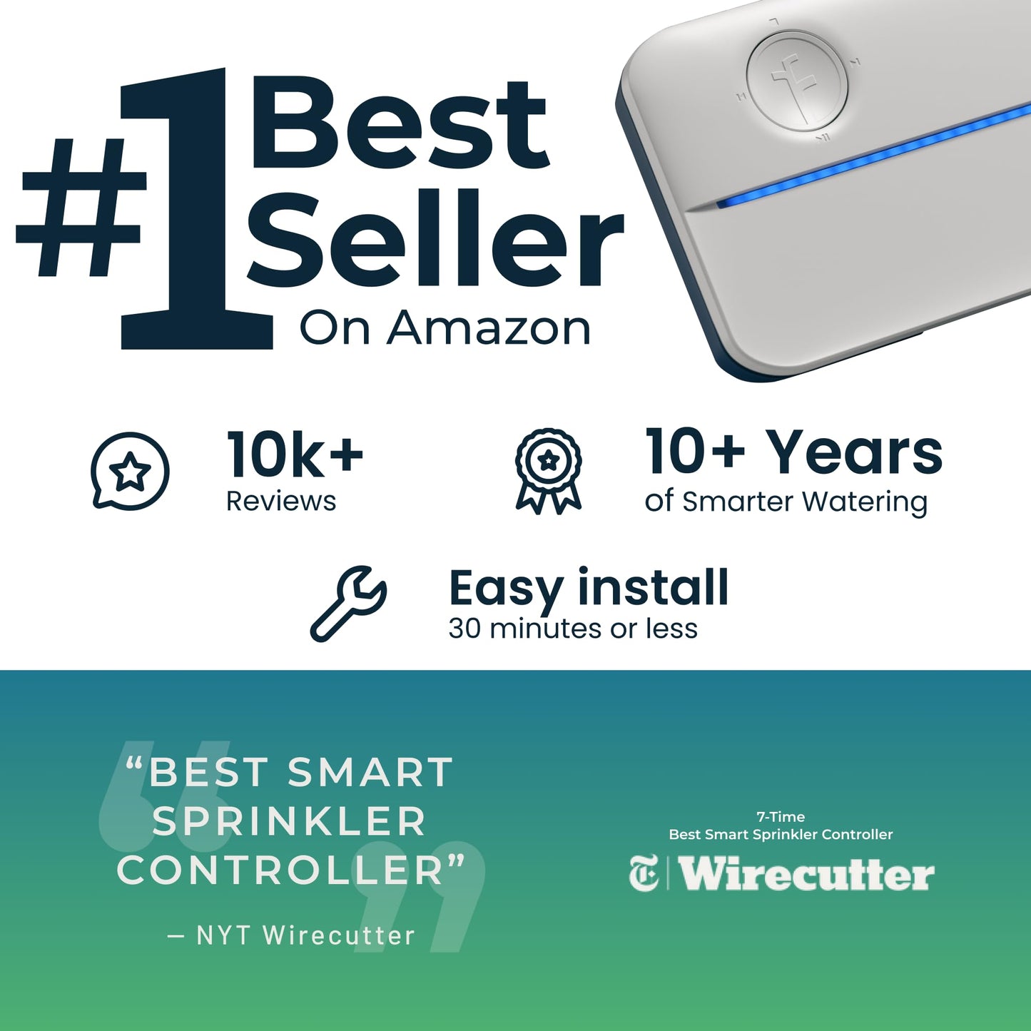Rachio 3: 8 Zone Smart Sprinkler Controller (Simple Automated Scheduling + Local Weather