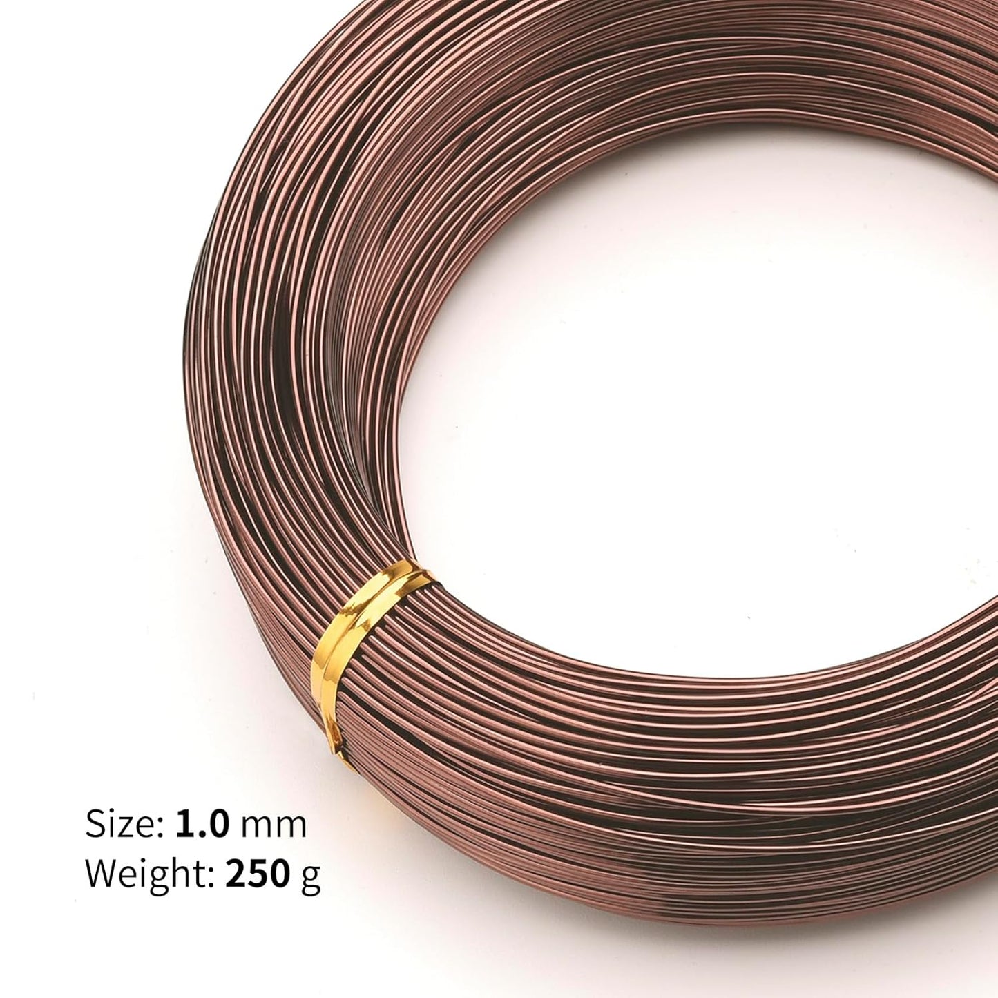Bronze-1.0mm/18gauge -Anodized Aluminum Bonsai Training Wire 250g Large Roll,Many Size to Choose,KSVZS Bendable Metal Wire for Crafts,Sculpting,Armature and Daily Use,Necessities for Family