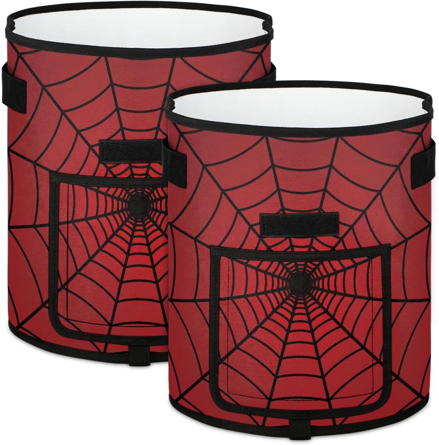 Vegetable Grow Bags Red Spiders Web 7 Gallon Thickened Nonwoven Plant Pot Flowers Potato Fruit Plant Grow Bag with Handle Garden Plant Bag Outdoor 2 Pack