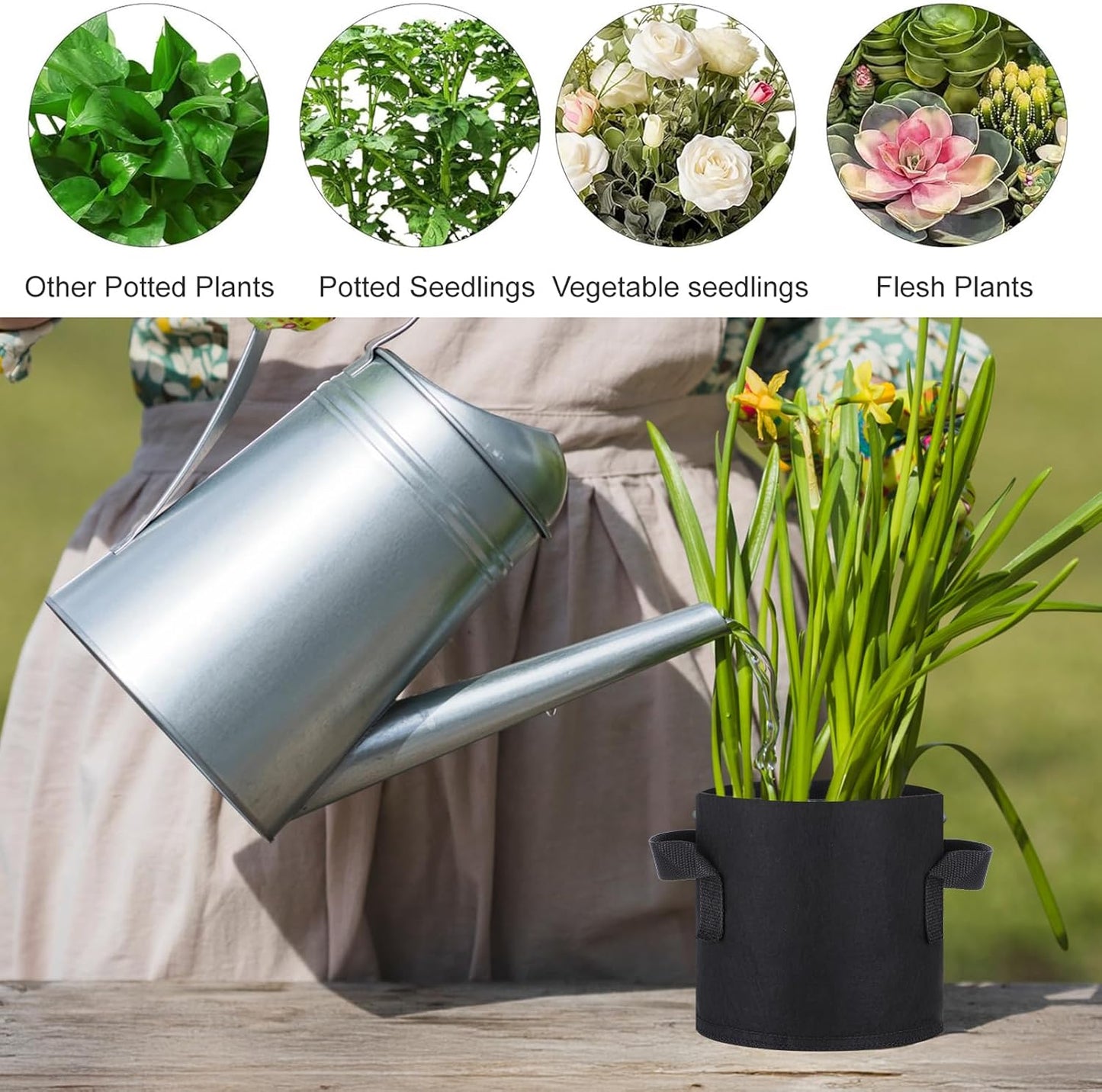 10 Pack Aquatic Plant Pots for Pond, Reusable Fabric Aquatic Plant Pots, Breathable Pond Plants Basket Grow Bags with Handles for Bog Plants, Water Lily, Lotus, Flower