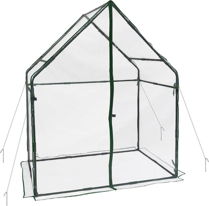 Gardzen Small Walk-in Greenhouse, Heavy Duty Portable Green House for Outside with Sturdy Frame & Clear Cover, Protects Plants from Cold, Rain, 36.2"(L) x53.3(W) x66.1(H)