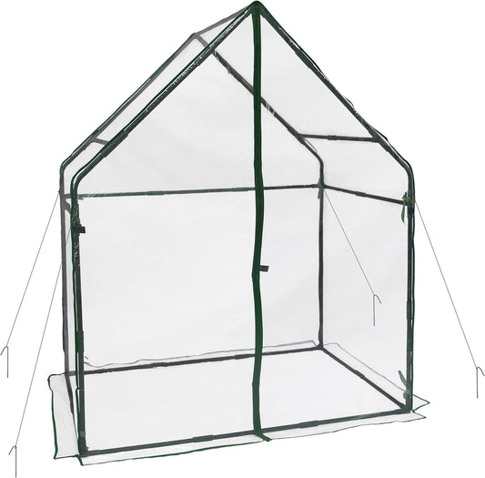Gardzen Small Walk-in Greenhouse, Heavy Duty Portable Green House for Outside with Sturdy Frame & Clear Cover, Protects Plants from Cold, Rain, 36.2"(L) x53.3(W) x66.1(H)
