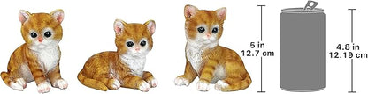 Design Toscano Tabby Kitten Triplets, Baby Cat Statues