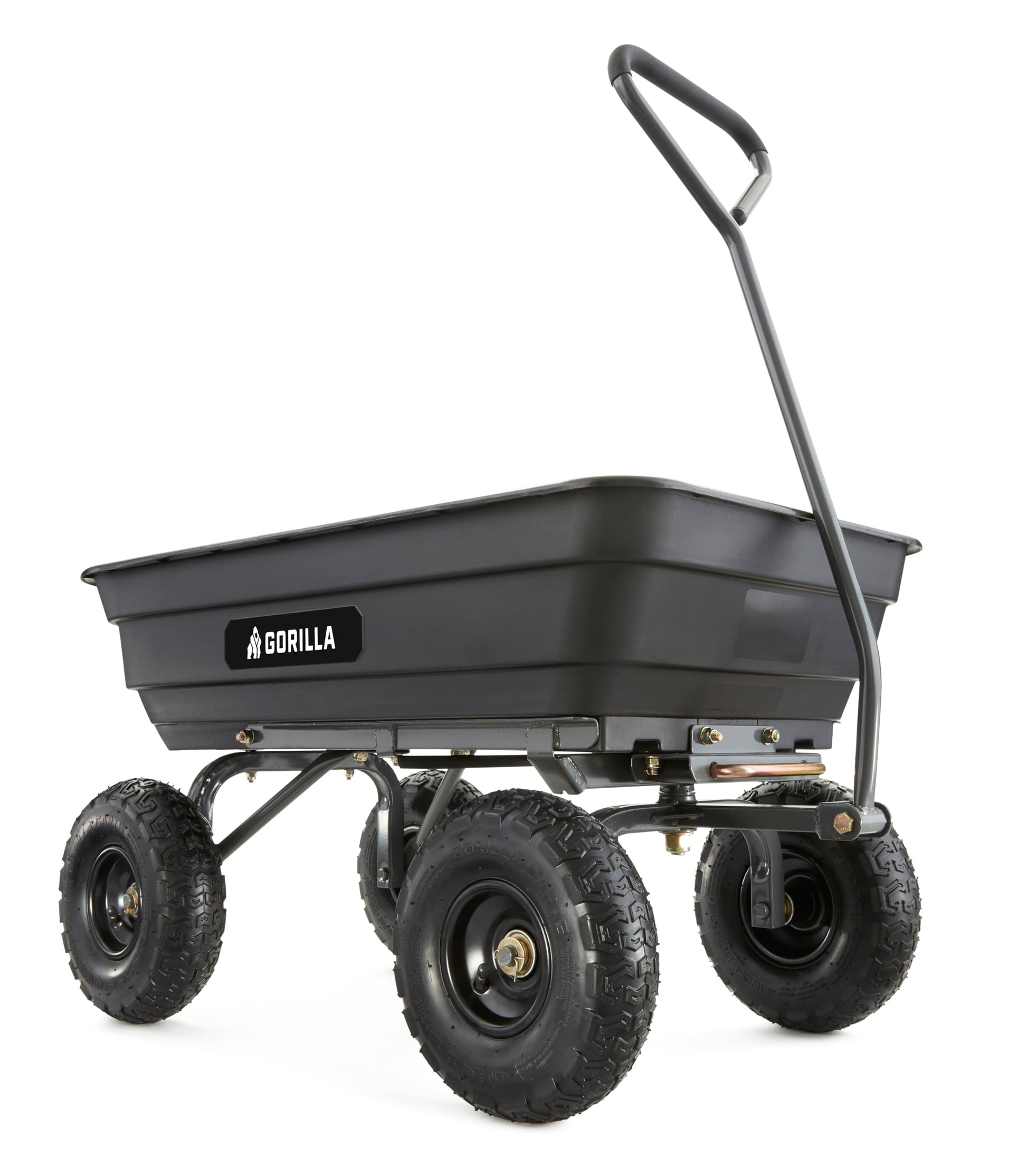 Gorilla Carts Heavy-Duty Poly Garden Dump Cart, 4 Cu Ft, 600 lb Capacity