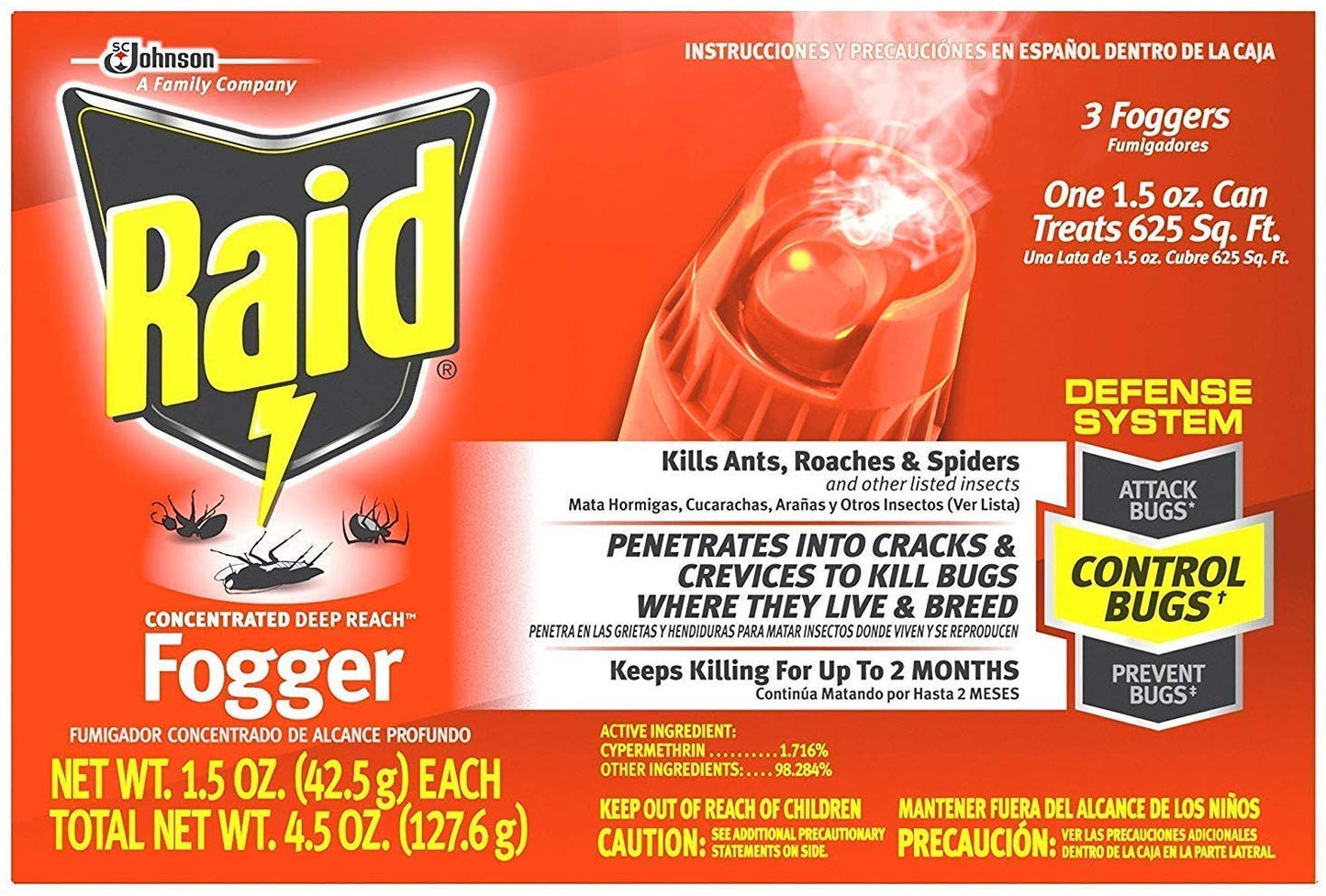 Raid Concentrated Deep Reach Fogger (Pack - 2)