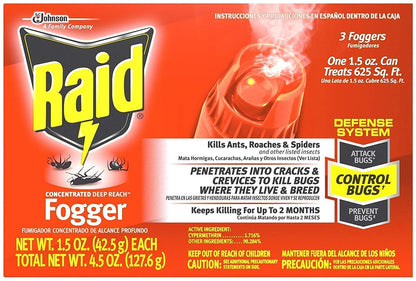 Raid Concentrated Deep Reach Fogger (Pack - 2)