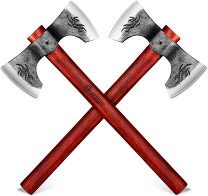 NEDFOSS Thor 16" Throwing Axe 2 Pack, Professional Throwing Axes and Tomahawks. Perfect for Axe Throwing Game for Backyard, Recreation, Competition, Gifts for Men Women（2pcs）