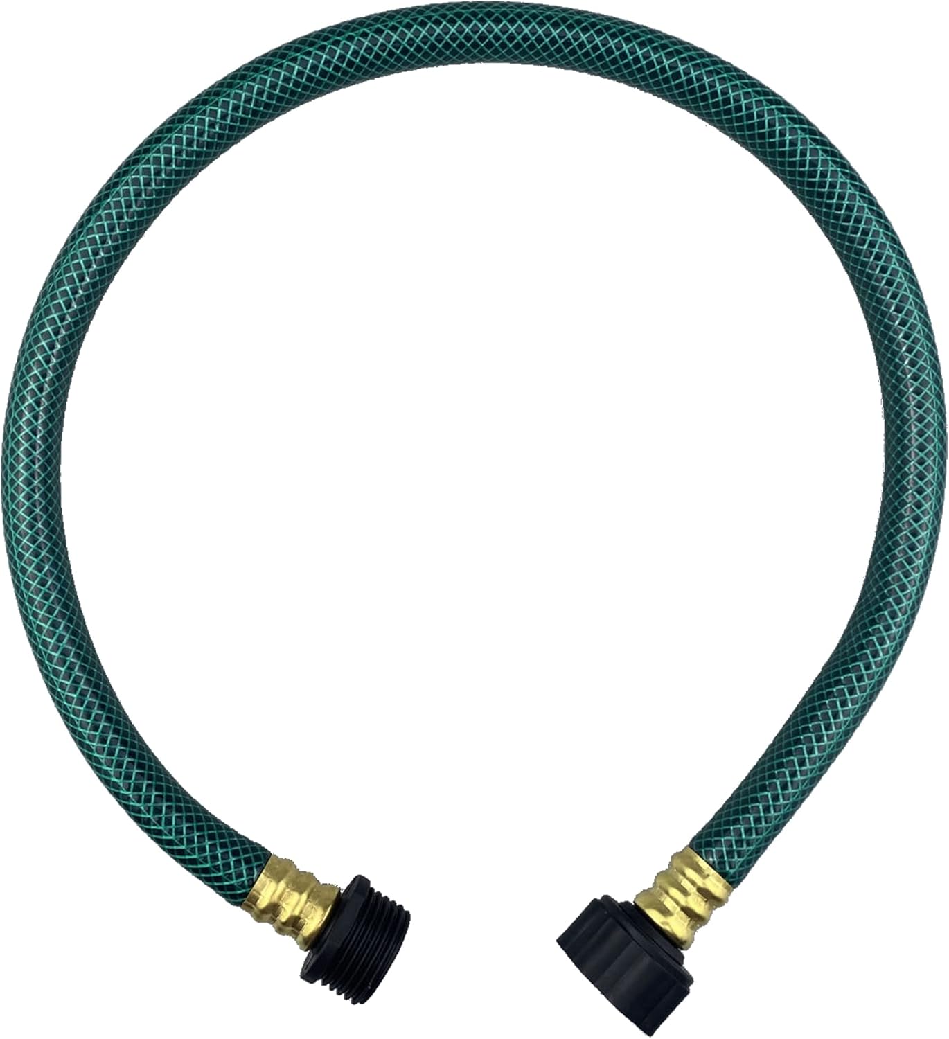 PVC Garden Hose 1/2 Inch, Flexible Water Hose with Male and Female Fittings, No Leaking, Heavy Duty, for Household, Outdoors, Lawns, Patio (2 FT, Green, Plastic Fittings)