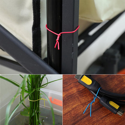 Tangyinrd 200 Pcs 6 inch Garden Twist Tie, Round Plastic Twist Ties for Plants, Vines and Wrapping Cords or Christmas Tree Gardening Plants Growth and Care, Office Home Cable Organization (Black)