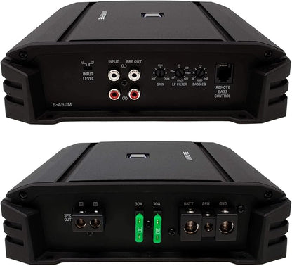 Alpine R2-SB10V-BNDL 10" Type-R Halo Loaded Enclosure with S-A60M 600 Watt Mono Amplifier and RUX-KNOB.2 Bass Knob
