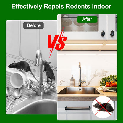 Mouse and Squirrel Repellent Pouches, 10 Packs Rat Repellent for Mice, Squirrels, Voles, Rodent Control for Indoor/Outdoor, Pet Safe Mouse Deterrent for House, Garden, Car, RV, Garage, Basement