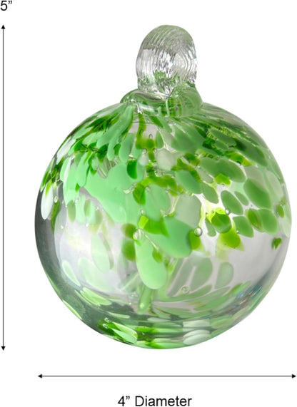 Dale Tiffany Hand Blown Glass, 4" Diameter Celtic, Tree of Life Collection, Witch Globe Hanging Garden Indoor/Outdoor Decorative Ornament Gazing Ball