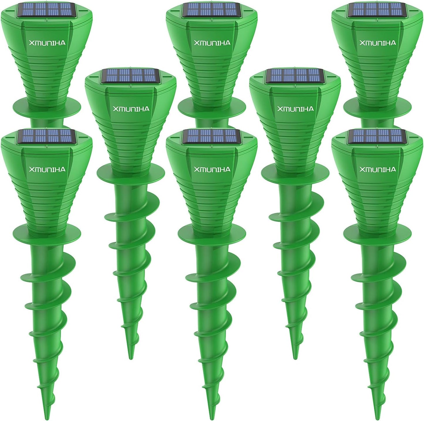 Solar Powered Mole Repellent, 8 Pack Ultrasonic Vole Repeller Outdoor, IP65 Waterproof Snake Deterrent, Gopher Remover Devices, Skunk, Groundhog Trap for Yard, Garden, Lawn
