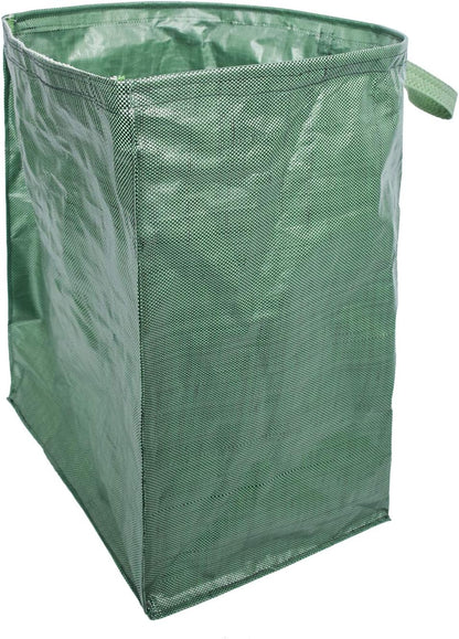 UNISTRENGH Garden Lawn Leaf Yard Waste Bag Large Clean Up Container Tote Gardening Trash Reusable Garbage Storage Bags, 53 Gallons (Green-Single)