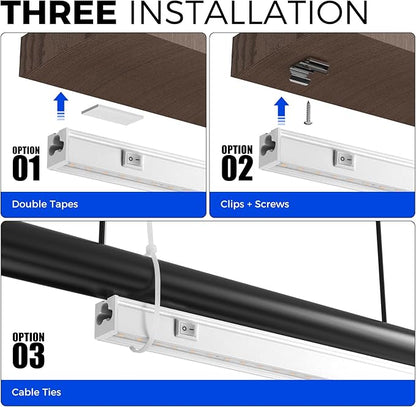 Barrina Grow Lights for Indoor Plants, T5 Grow Light Strip, 1ft Plant Lights for Indoor Growing, Full Spectrum LED Grow Light, Individual Switch, Linkable, Plug and Play, Yellow, 8-Pack