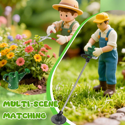 1:12 Miniature Gardening Tools Fairy Garden Farming Tools Mini Shovels Electric Saw Rake Pitchfork Model Mini Spring Garden Set for Mini House Decoration Accessories
