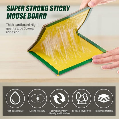Qualirey 30 Pcs Large Sticky Traps for Mice and Rats Mouse Traps Glue with Enhanced Stickiness Sticky 9.4'' x 6.6'' for Mice, Pest Control House Indoor Outdoor(30 Pcs,9.4'' x 6.6'')