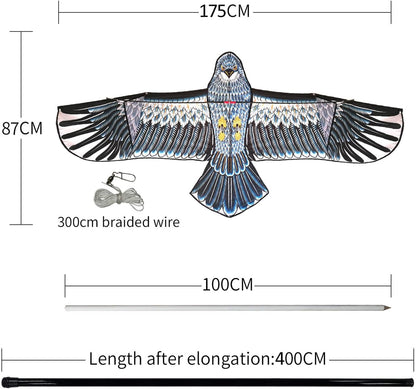 eyijklzo Bird Scarer Flying Kite Crops Farm Flying Bird Hawk Flying Kite
