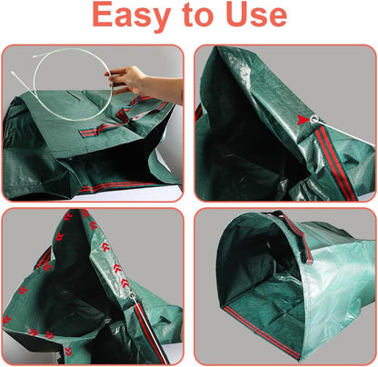 2 Pack Yard Waste Bags, 72 Gallon Yard Garden Bags for Leaves Lawn and Leaf Bags, Reusable Yard Garden Bags for Leaves Lawn Trash (270L)