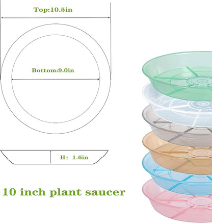 Plant Saucer, Plant Saucers 10 inch 2 Pieces, Plant-Saucers