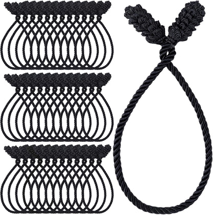 Shappy 36 Pieces Christmas Garland Banister Ties Christmas Decorative Reusable and Flexible Twist Ties for Garland, Banister Home Decoration (Black)