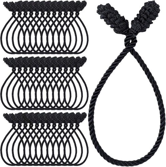 Shappy 36 Pieces Christmas Garland Banister Ties Christmas Decorative Reusable and Flexible Twist Ties for Garland, Banister Home Decoration (Black)