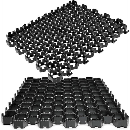 Standartpark Vodaland Permeable Pavers - HexPave Grass & Gravel Permeable Paver System - 100% Recycled PPE Plastic Pavers, Handles 27,000 lbs, 1" Depth, 1450 s.f / 488 Units