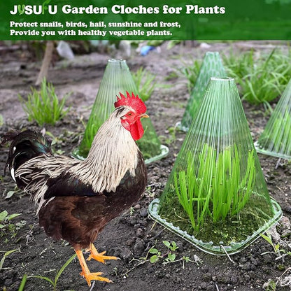Garden Cloches for Plants, 20 Pack Plant Covers Reusable Plant Bell Cover Protects Plants from Birds, Frost,Snails Etc.