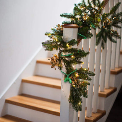 Shappy 12 Pieces Christmas Garland Banister Ties Christmas Decorative Reusable and Flexible Twist Ties for Garland, Banister Home Decoration