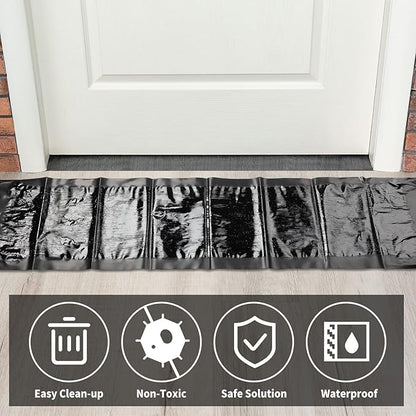 Qualirey 4 Pcs 47 Inch Ultra Large Sticky Mouse Glue Traps Sticky Rat Trap That Work for Rats Roaches Rodents Heavy Duty Pre Baited Mats Indoor Outdoor Catch Pest (Black)