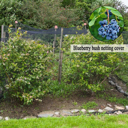 Junflying Bird Netting, 15x40 FT – 1/2" Mesh, Woven Black Netting for Garden Protection with Ties, Protects Vegetables, Fruit Trees, Blueberry Bushes & Strawberry Plants