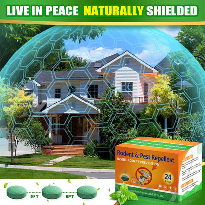 Rodent Mouse Repellent Indoor Outdoor - Peppermint Oil to Repel Mice Mole and Rats, Bug Insect Spider Repellent Pouches, Pest Control Natural Deterrent Safe for Pets & Family 24 Packs