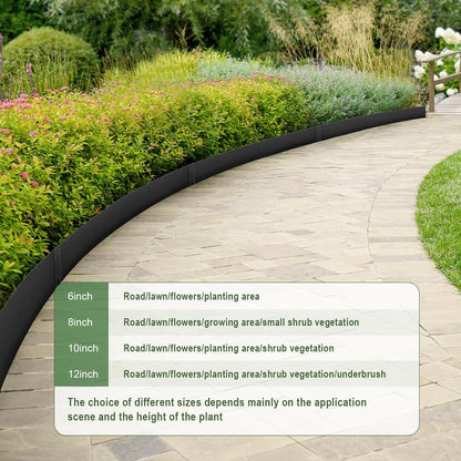 6PCS 10 inch Steel Landscape Edging Kit - 40" L x 10" H Each (20ft Total) Galvanized Steel Edge for Lawn Yard- No-Dig Hammer-in Heavy Duty Metal Edging Border with 6 Clips…