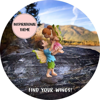 WILD PIXY Miniature Fairy Figurine - Fairy Garden Fairies with an Inspiration Theme, Includes A Fairy Poem and Gift Box, Gorgeous Miniature Garden Decoration for Indoor or Outdoor Fairy Gardens