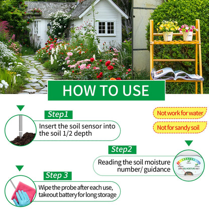Aenncci Soil Moisture Meter, Soil Test Kit, Soil Meter, Soil Tester, Moisture Meter for House